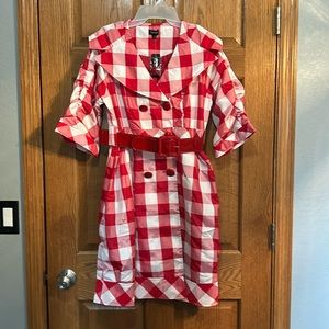 Adorable jacket, sz S, red and white